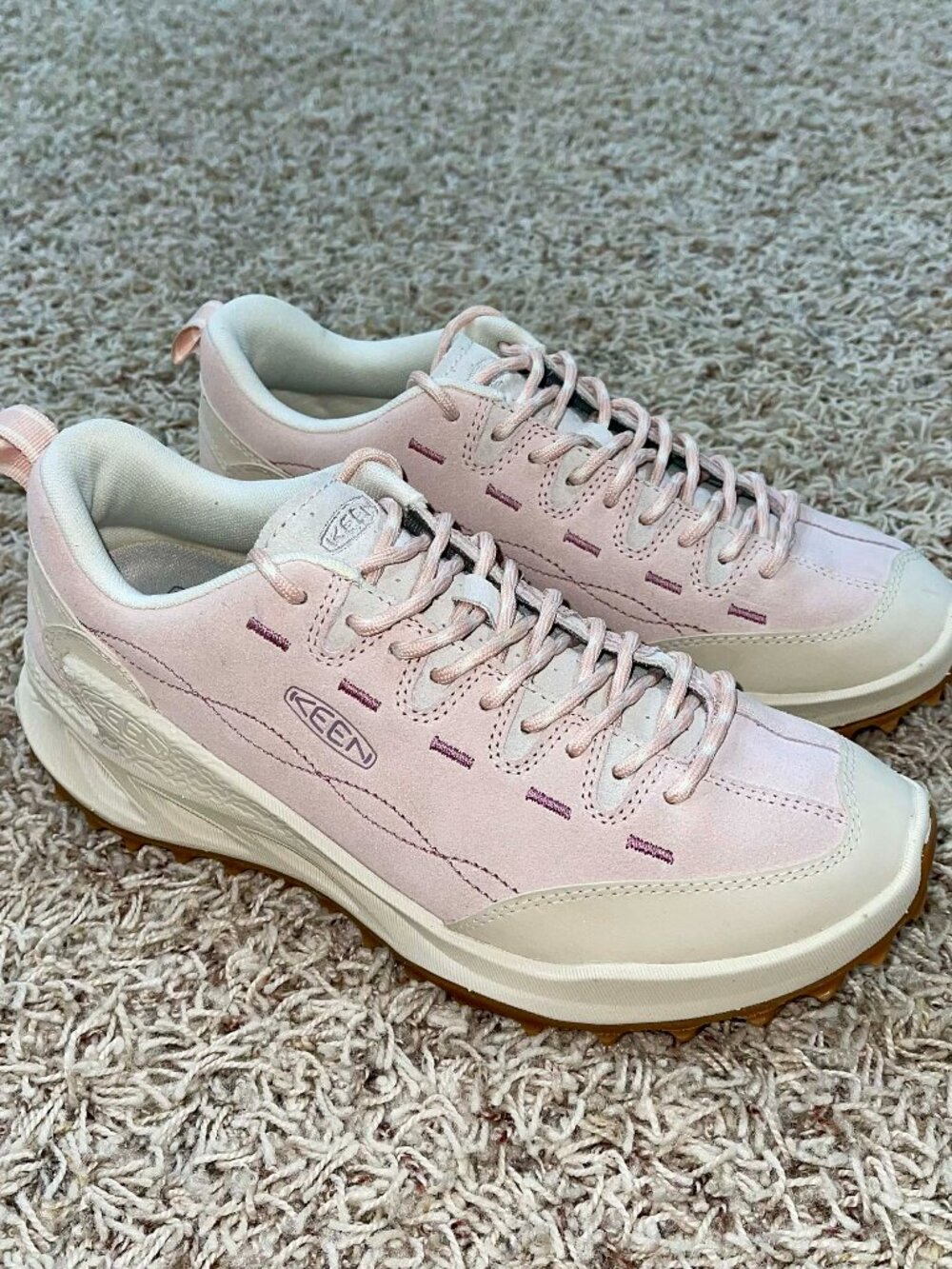 KEEN Women's Jasper Zionic Suede Sneakers Hiking Shoes Cameo Rose, Size 10 (New)